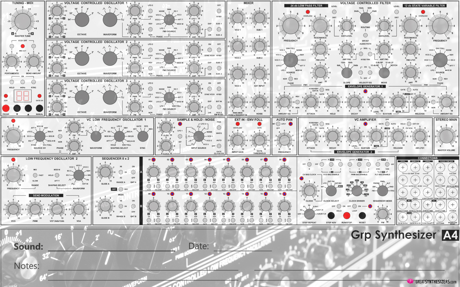 GRP A4 soundsheet